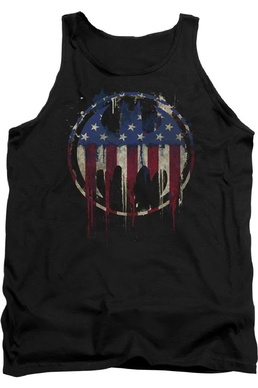 Men's Shirts with Roll-Up SleevesBatman Bleeding Signal Adult Tank Top