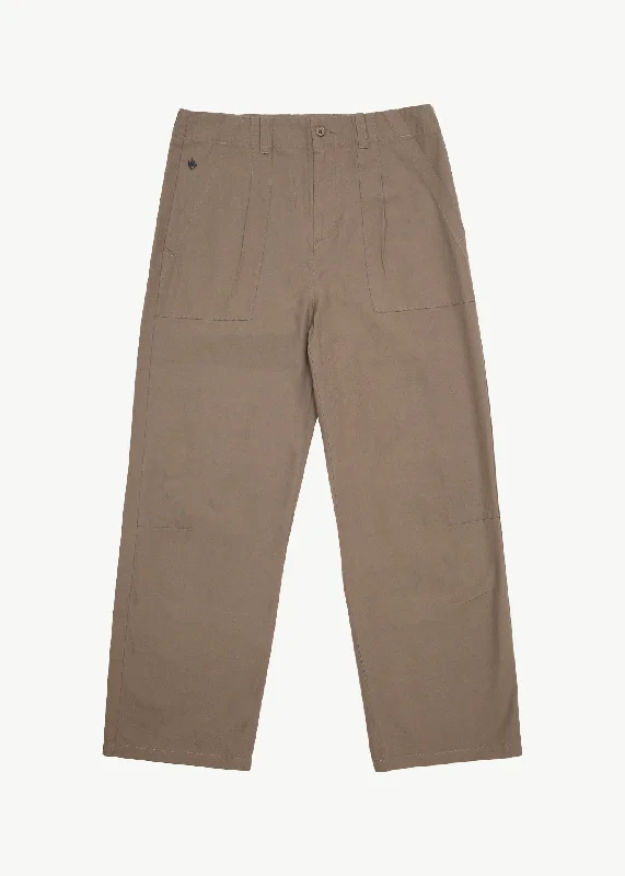 Men's Pants with Back PocketsAFENDS Mens Glider - Pleated Pant - Fossil