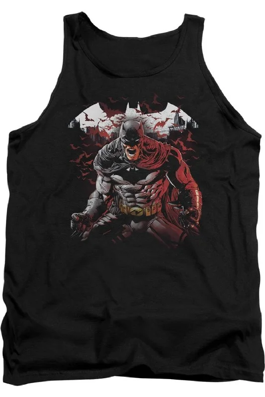 Men's Shirts with Double-Breasted DesignsBatman Raging Bat Adult Tank Top