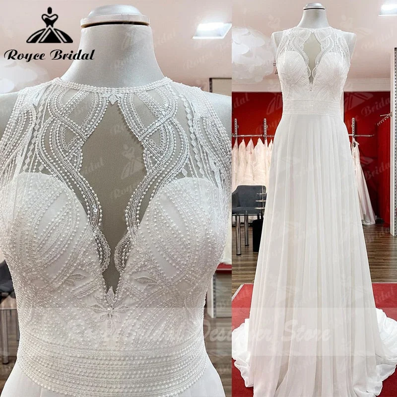 women's made-to-order dressesTrouwjurk Beach Wedding Dress Lace Bodice Chiffon A Line Sleeveless Open Back Custom Made Bridal Gown Robe De Mariee Roycebridal women's made-to-order dressesTrouwjurk Beach Wedding Dress Lace Bodice Chiffon A Line Sleeveless Open Back Custom Made Bridal Gown Robe De Mariee Roycebridal