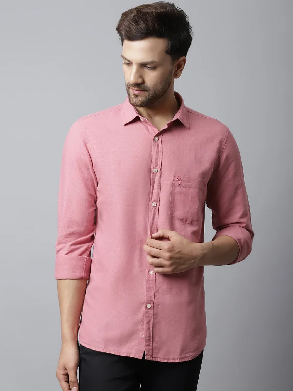 Men's Dress Pants for Special EventsMen's Mauve Casual Plain Full Sleeve Shirt