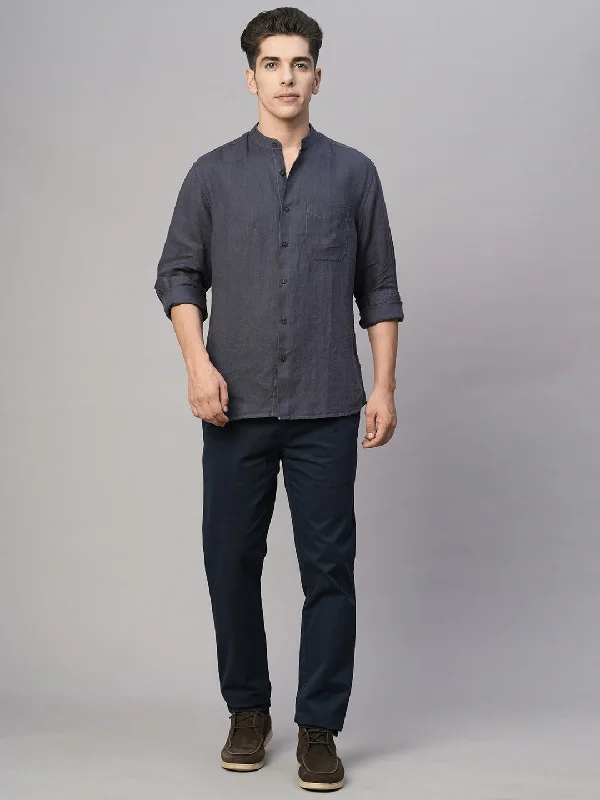 Men's Swim Trunks for SwimmingMen's Navy Linen Regular Fit Shirt