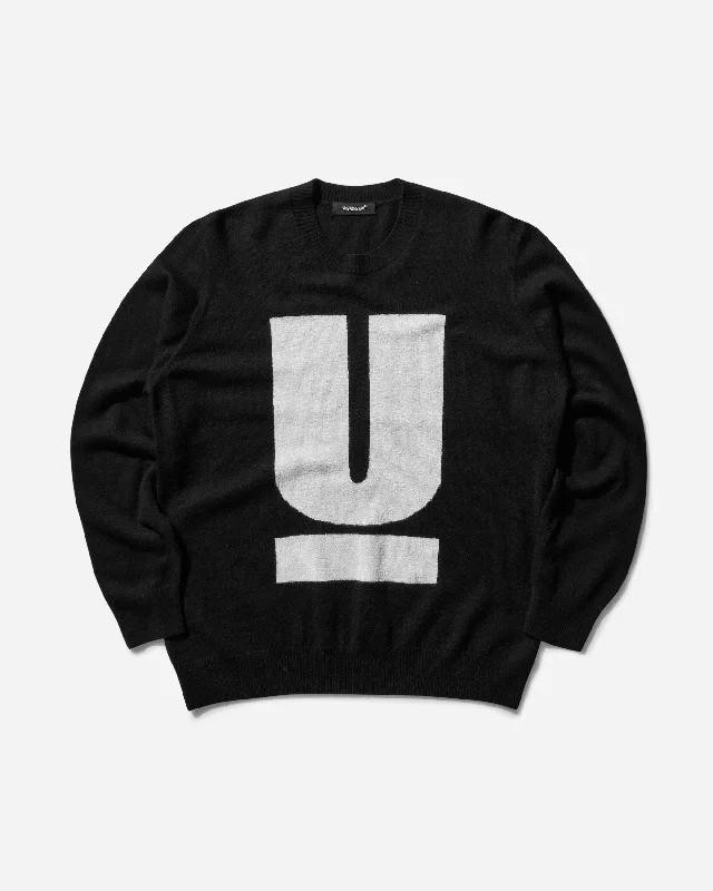 Men's Sweaters with A-Line ShapesMen's Wool Knit Sweater Black