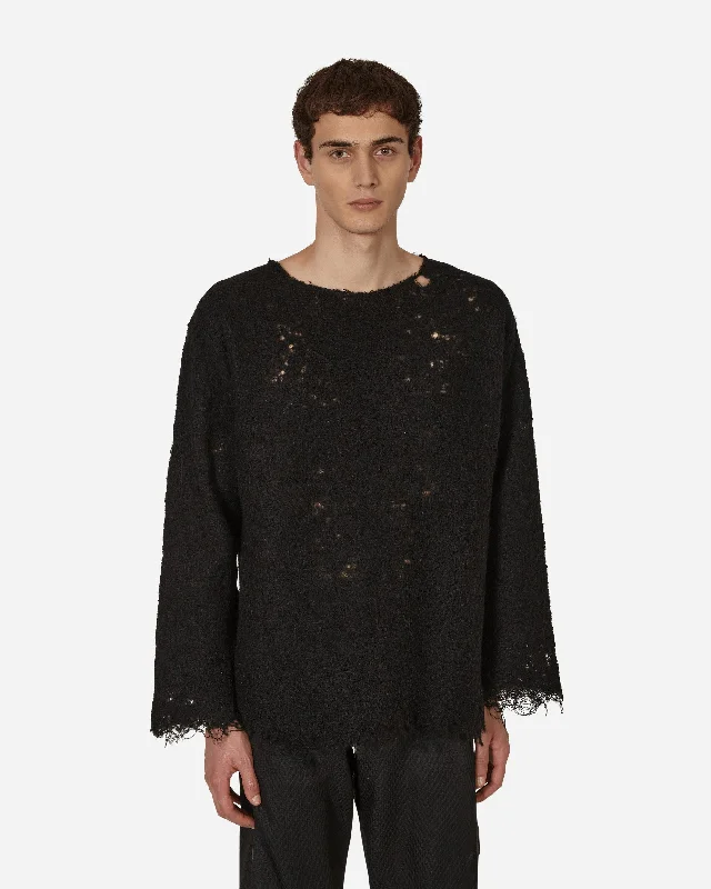 Men's Sweaters with Straight-Cut ShapesDoomboh Lined Sweater Black