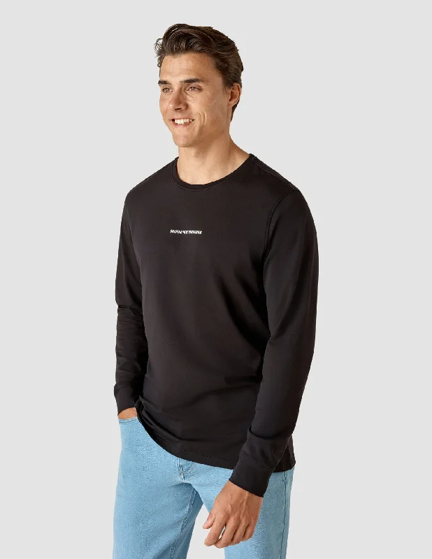 Men's Shirts for HikingSupima Autograph Long-Sleeved T-Shirt Black