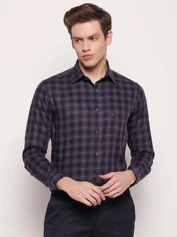 Men's Pants with Adjustable WaistbandsMen's Dark Purple Party Medium Checks Full Sleeve Shirt Men's Pants with Adjustable WaistbandsMen's Dark Purple Party Medium Checks Full Sleeve Shirt