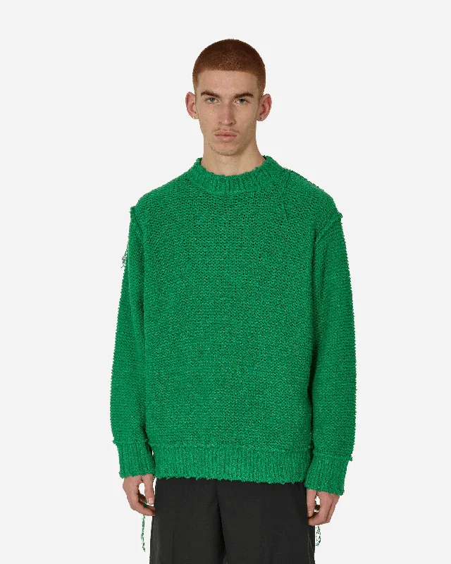 Men's Sweaters with Intarsia DesignsKnit Pullover Green