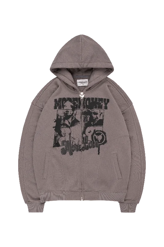 IDENTIFICATION ZIP DARK GREY