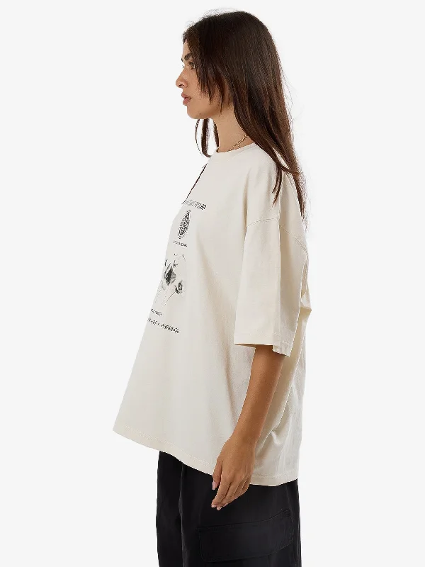 Deadly Posy Oversized Tee - Heritage White