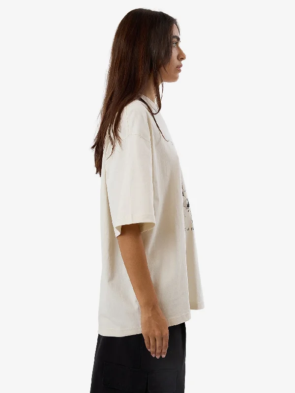 Deadly Posy Oversized Tee - Heritage White