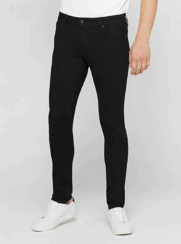 Comfort-Fit Men's JeansEco Low-Rise Skinny Miami Denim Jeans in Carry Black Wash