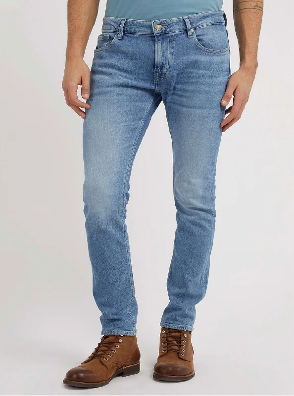 Best Selling Men's Jeans BrandsLight Blue Miami Slim Straight Denim Jeans in Carry Light Wash