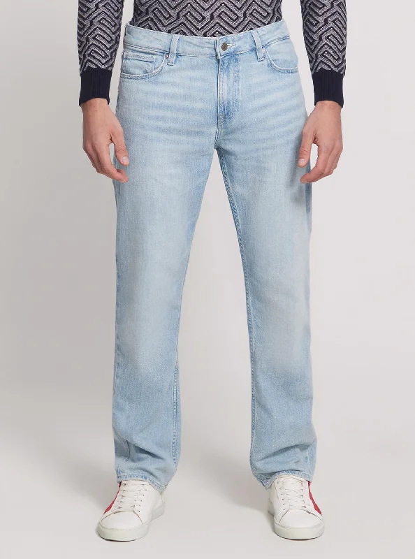 Zip-Fly Men's JeansLow-Rise Angels Denim Jeans in Light Wash