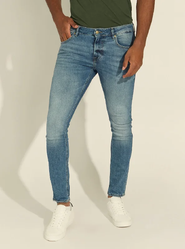 Men's Jeans for a Casual LookLow-Rise Miami Skinny Denim Jeans in Carry Light Wash