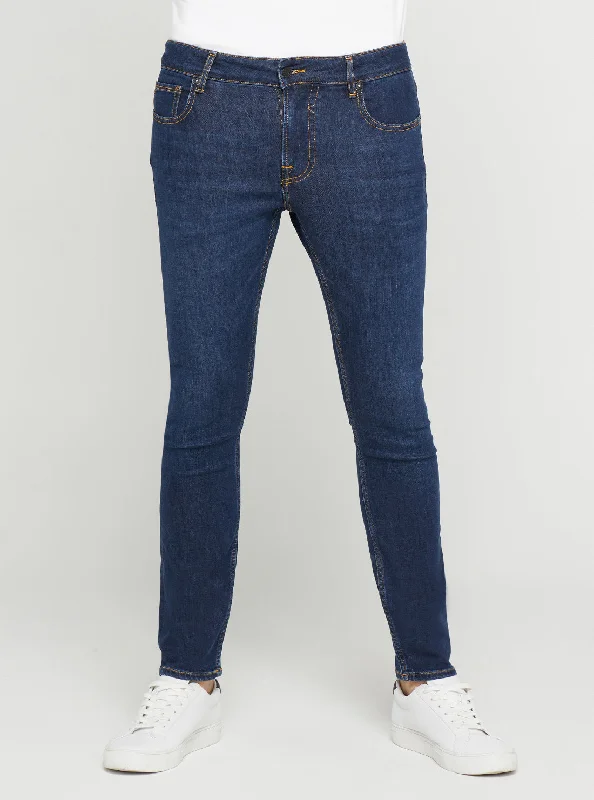 Men's Jeans with a Destroyed LookMid-Rise Slim Fit Miami Denim Jeans In Idols Wash