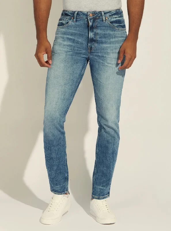 Dark Wash Men's JeansMid-Rise Slim Fit Drake Denim Jeans in Pearl Wash