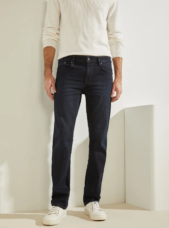 Oversized Relaxed-Fit Men's JeansMid-Rise Slim Straight Denim Jeans in Dark Cast Wash Oversized Relaxed-Fit Men's JeansMid-Rise Slim Straight Denim Jeans in Dark Cast Wash