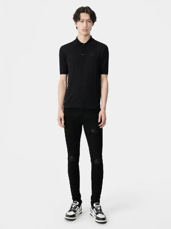 High-Waisted Bootcut Men's JeansMX1 - BLACK