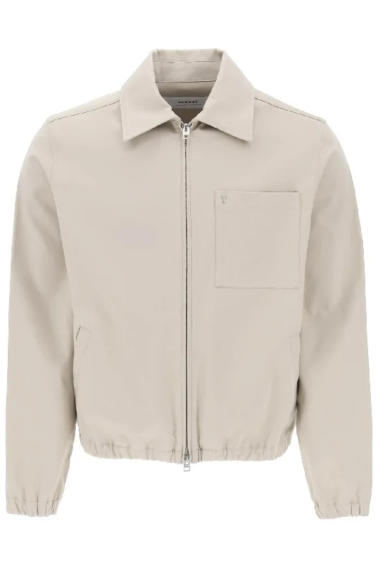 Men's Coats with Chest PocketsAMI ALEXANDRE MATIUSSI "ami de coeur cotton jacket