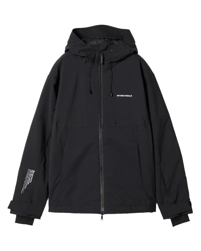 Men's Coats with Quilted LiningBEYOND MEDALS Fullzip 2L Snowboard Jacket Black 2025