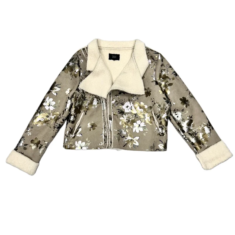 Versatile Men's Pea CoatsFloral Jacket Faux Fur & Sherpa By Goldie, Size: M