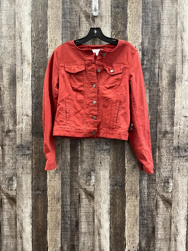 Men's Coats with Reflective StripesJacket Denim By Loft  Size: S