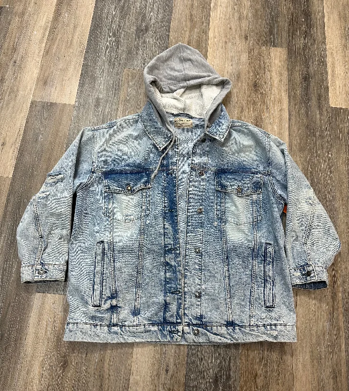 Men's Coats with Snap ButtonsJacket Denim By We The Free In Blue Denim, Size: L