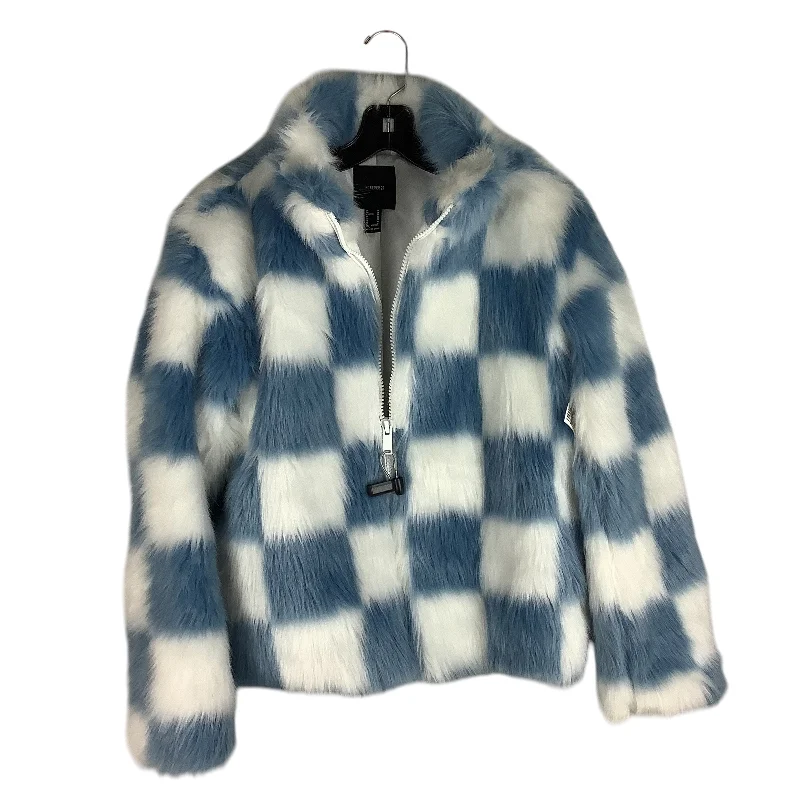 Men's Coats with Modern CutsJacket Faux Fur & Sherpa By Forever 21 In Blue, Size: M