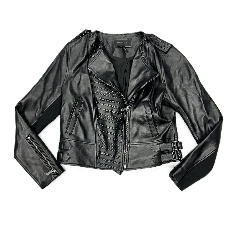 Men's Coats for Winter CampingJacket Leather By Bcbgmaxazria In Black, Size: M