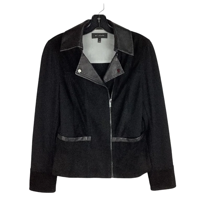 Men's Coats for WalkingJacket Other By St. John In Black, Size: 6