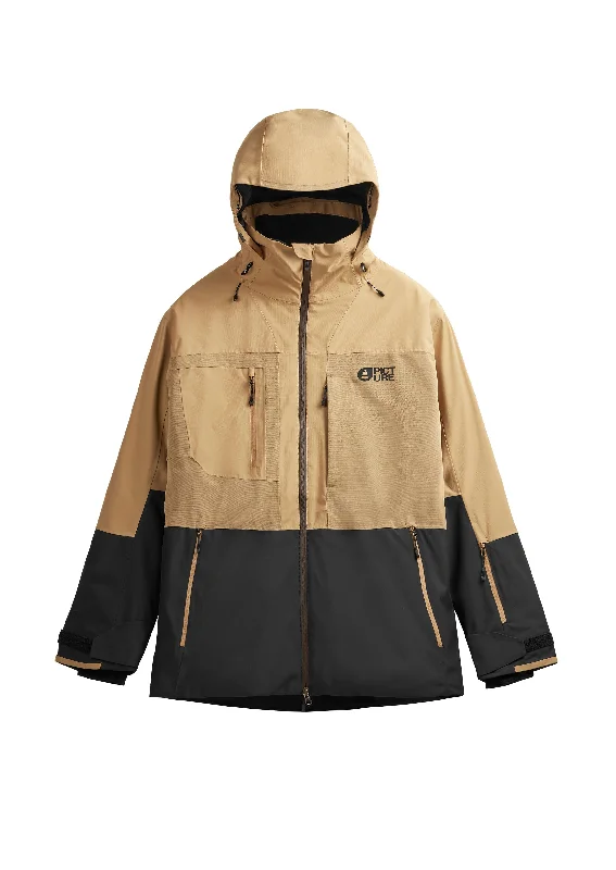 Men's Coats with Embroidered DetailsPICTURE Track Snowboard Jacket Tannin/Black 2024