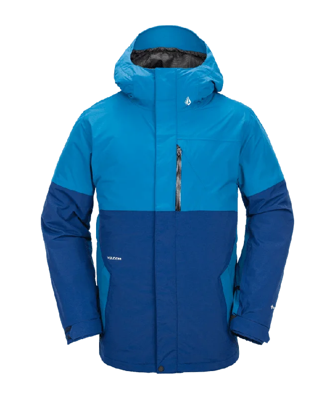 Men's Coats for Tall MenVOLCOM L GORE-TEX Snowboard Jacket Light Blue 2025