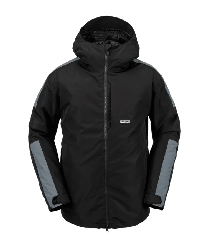Men's Coats with LiningVOLCOM Nightbreaker Snowboard Jacket Black 2024