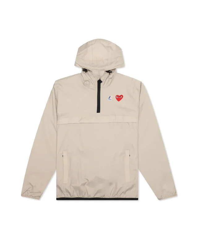 Men's Coats for BikingK-Way Half Zip Le Vrai 3.0 Leon Jacket - Beige
