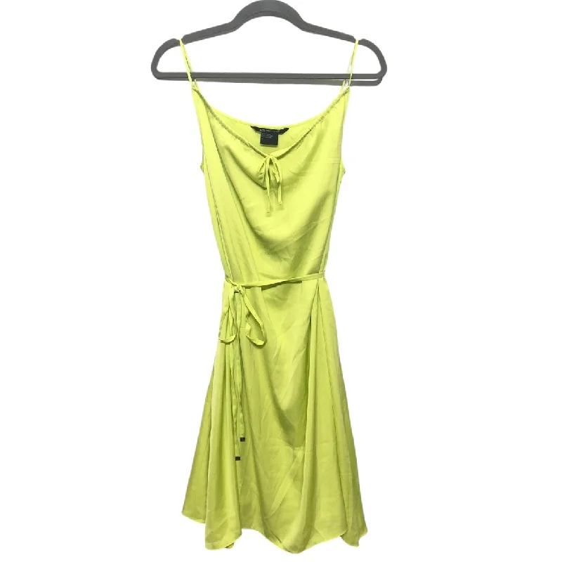 women's floral dressesDress Casual Short By Armani Exchange In Chartreuse, Size: 4