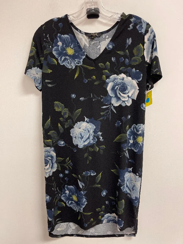 women's solid color dressesDress Casual Short By Christian Siriano In Black & Blue, Size: S
