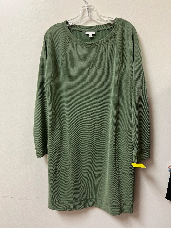 Button-Down DressDress Casual Short By J. Jill In Green, Size: L