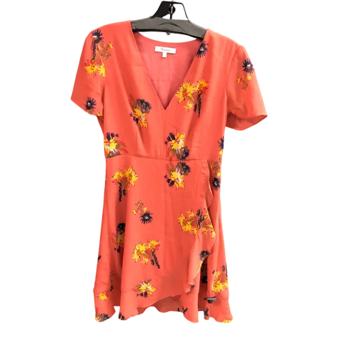 Satin DressDress Casual Short By Madewell In Peach, Size: 0