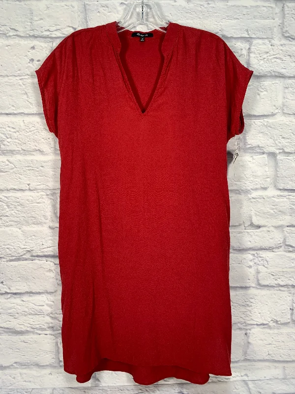 Zipper DressDress Casual Short By Madewell In Red, Size: Xs