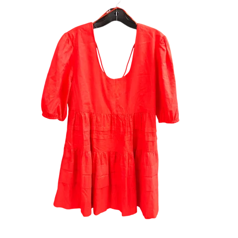 Short-Sleeve DressDress Casual Short By Mango In Red, Size: S