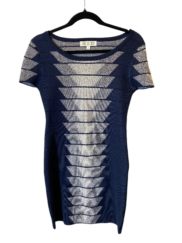 women's ethical fashion dressesDress Sweater By Pink Rose In Blue & White, Size: S