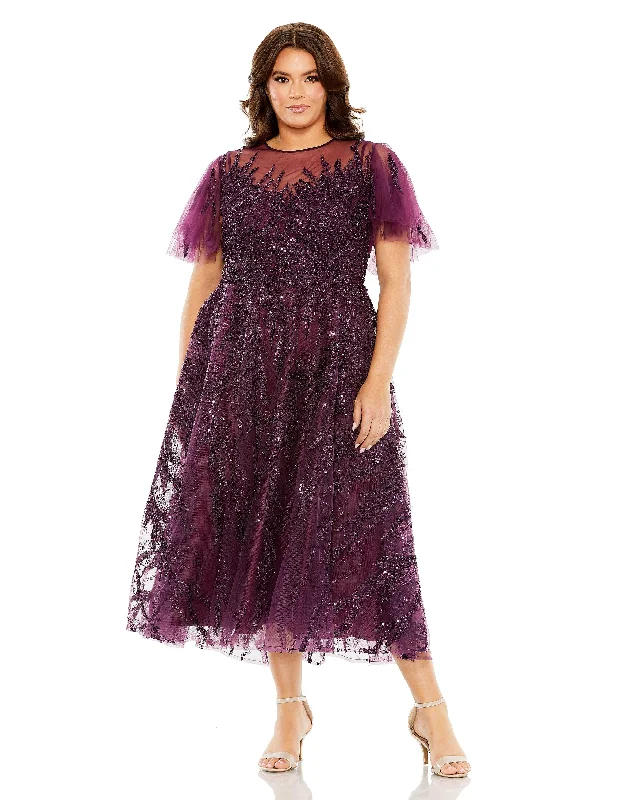 Petite DressMac Duggal 20477 Fabulouss Short Plus Size Cocktail Dress