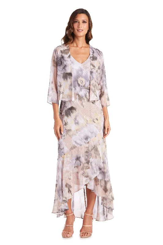 women's club dressesR&M Richards 7736P High Low Petite Jacket Dress
